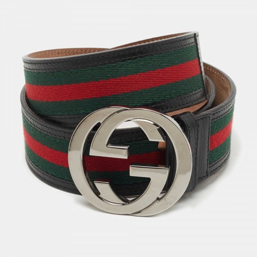 Gucci Black, Green, and Red Men's Belt